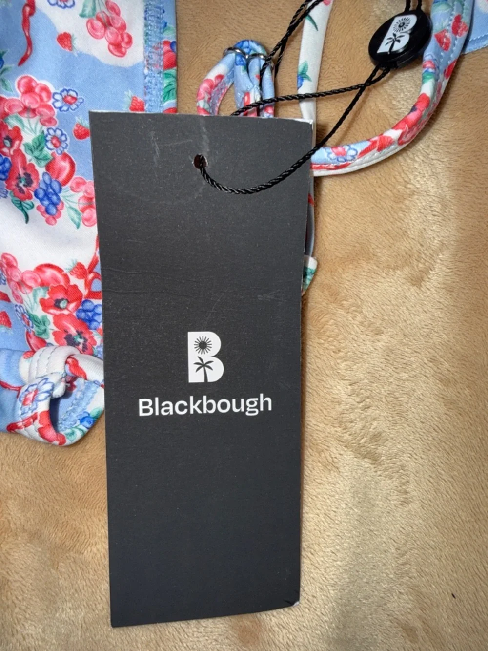 NWT Blackbough Light Blue Floral Ruffle Bikini -M - Picture 5 of 6